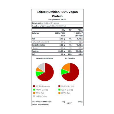 100% VEGAN PROTEIN 1000 gr