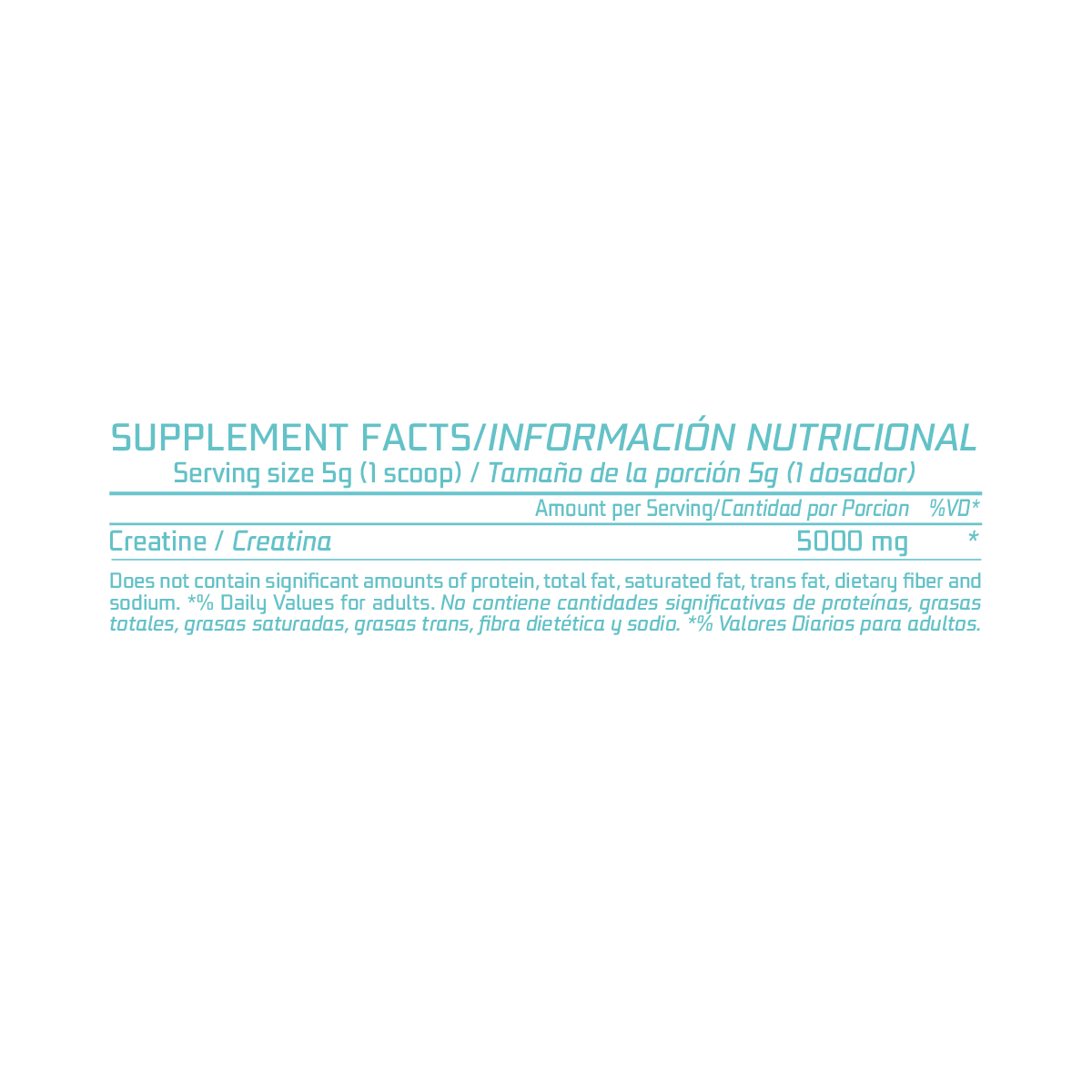 CREATINE 100% MONOHYDRATE
